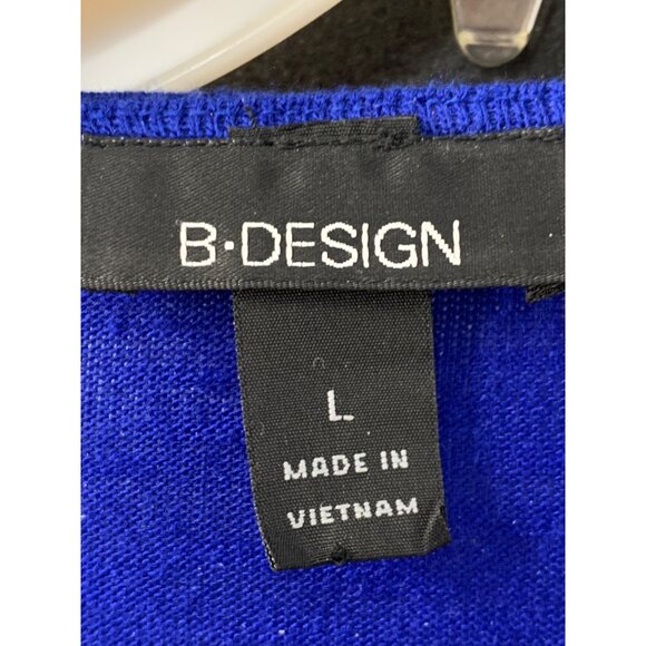 Lot of 2 Sz Large Liberty Love dot Top + B Design Royal Blue Knit Top 8834 - Picture 6 of 14